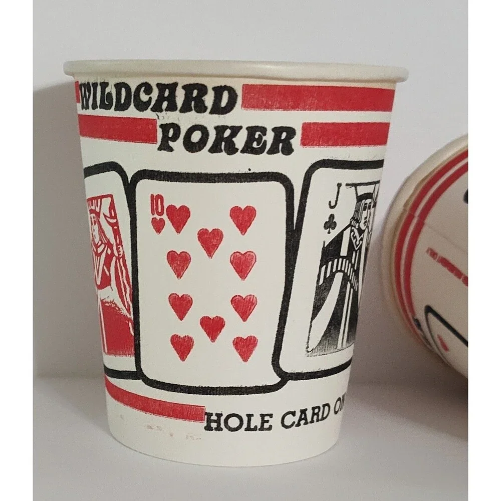 Terminator 2 Coffee Cups Wild Card Poker *Sold as pair Movie Prop Paper Ephemera - Picture 2 of 6